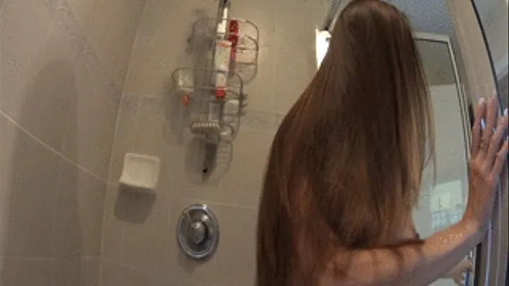 Super Closeup Hair Washing In Shower