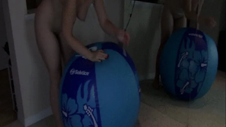 Rolling And Putting All My Weight On A Big Beach Ball