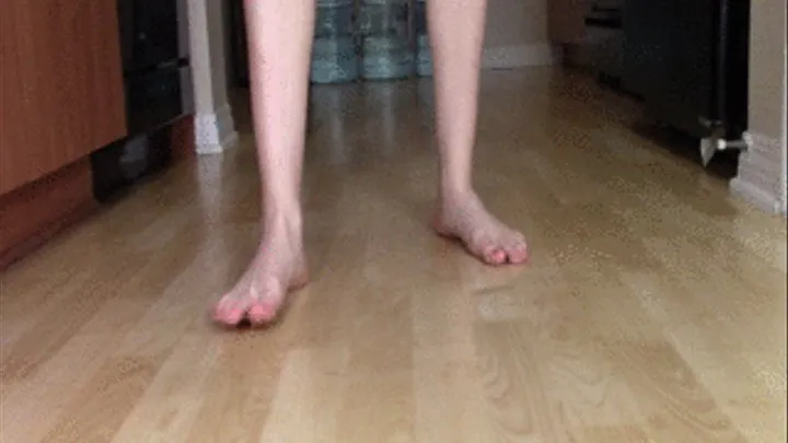 Bare Feet Crushing 8 Radishes