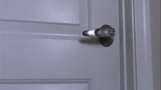 Someone Stuck Behind A Door With Moving Doorknob