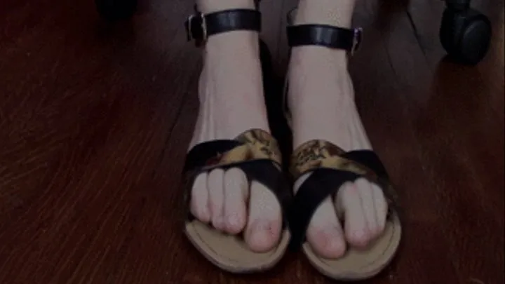 Wiggling My No Toenail Polish Toes In Fancy Sandals