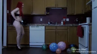 Heel Popping Tacky Balloons On Different Surfaces - All Surfaces - SLOW MOTION WITH EXTRA TIDBITS