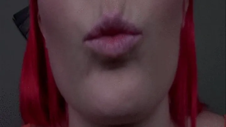 Square Lips With Spit Bubbles And Sticking Tongue Out