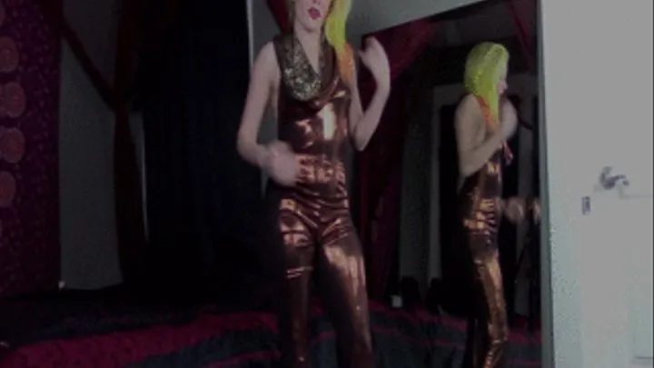 Pop Star Pees In Her Shiny Bodysuit When She Gets Excited!