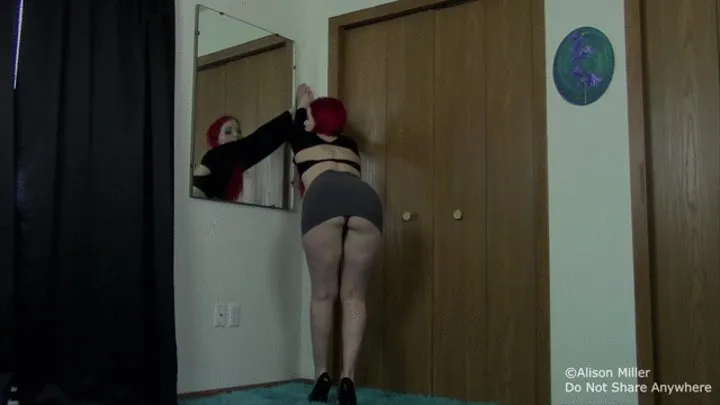 Flashing Red Panties Under My Mini Skirt, While Farting Around My Apartment