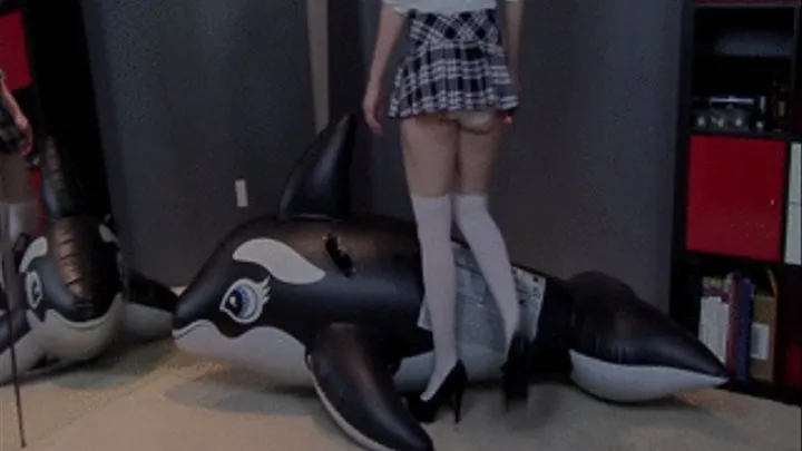 Schoolgirl Deflating A Big Whale