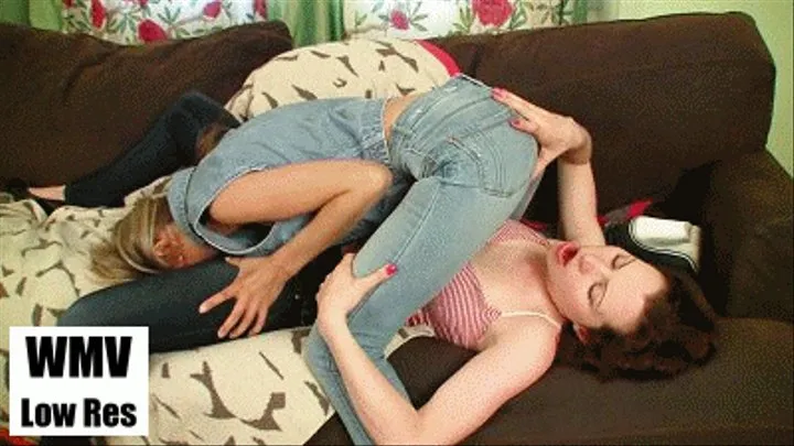 Hot Jeans lesbians have lot of fun together!