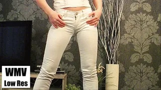 Jeans tease for you, jerk!