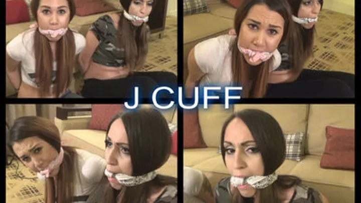 Stephanie & Jessica: Cuffed and cleave gagged