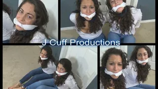 Stephanie Gonzalez and Jessica Hall: Handcuffed, ankle cuffed and cleave gagged (Part 2)