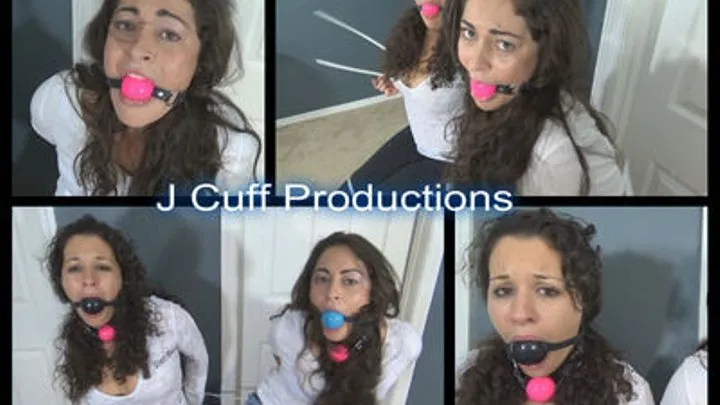 Stephanie Gonzalez and Jessica Hall: Zip cuffed, zip tied and ball gagged (FULL CLIP)