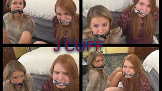 Samantha Thomas & Scarlett Tucker: Cuffed and knotted cleave gagged