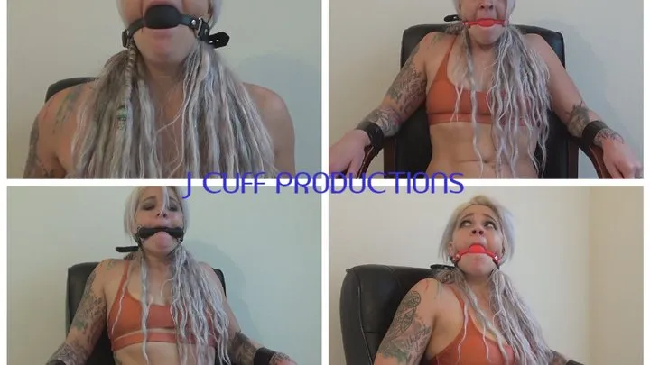 Sabrina: Duct taped to the chair, ball gagged and bit gagged (Bikini Bondage: FULL CLIP)