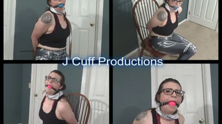 Carly Prince: Zip cuffed, zip tied and ball gagged (FULL CLIP)