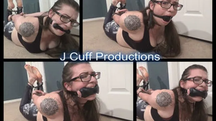 Carly Prince: Hog cuffed, bit gagged, ball gagged and padded mouth gagged