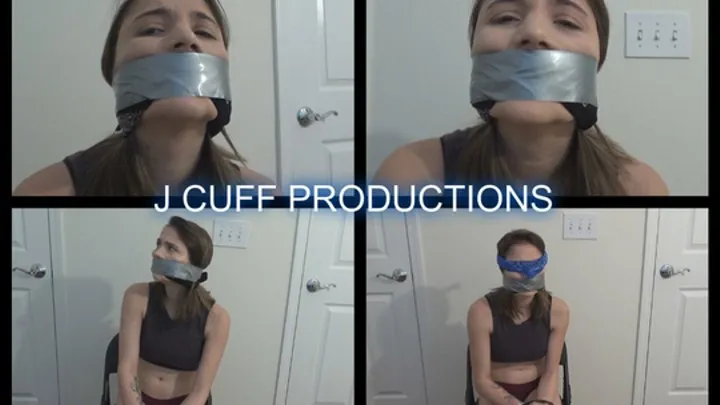 Celeste Hill: Duct Taped, double gagged, and blindfolded (Joystick Struggle)