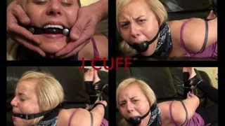 Summer hog cuffed and ball gagged