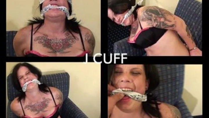 Blindfolded, cuffed and gagged