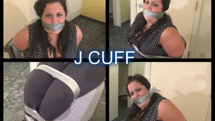 Adriana Jones: First time duct tape bound & wrap-around tape gagged