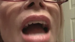 Alexa Inspects Her Teeth and Mouth