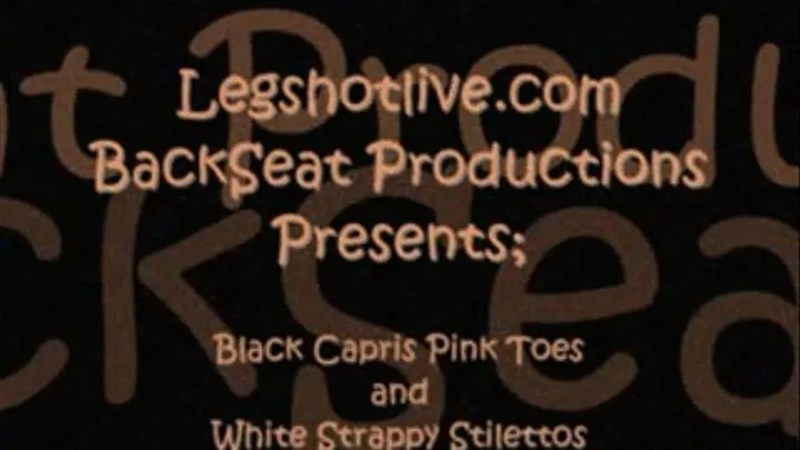 Black Capris White Stilettos & Pink Toes