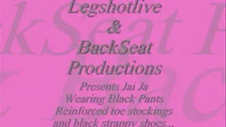 Black Pants n Black Sling Back Sandals Part 1