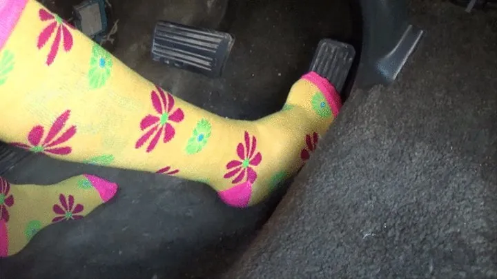 yellow and flower socks night drive 221