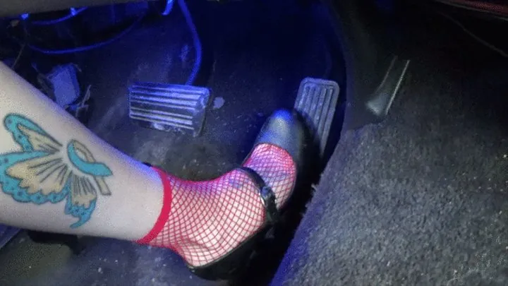 driving in red fishnets and mary janes 221