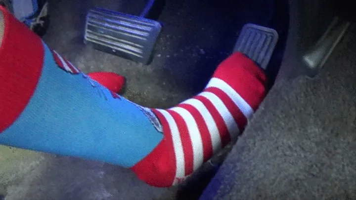 driving in my red and whit striped dr seuss socks 221