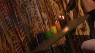 Bondage, Brutal 9 Candle Wax Pouring - Sandy Simmers - Clip 5 of 5