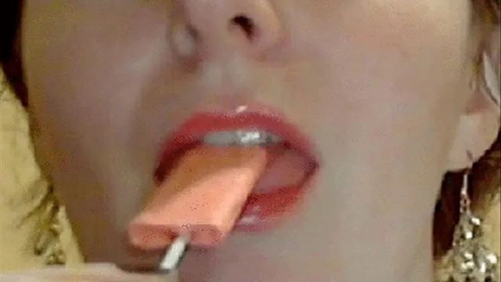Licking gum lollipop