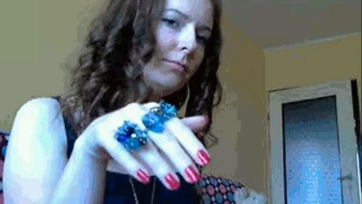 Trying on colorful rings