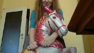 Popping balloon horses