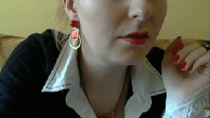 Playing with earrings