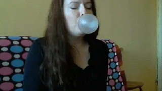 Blowing gum bubbles