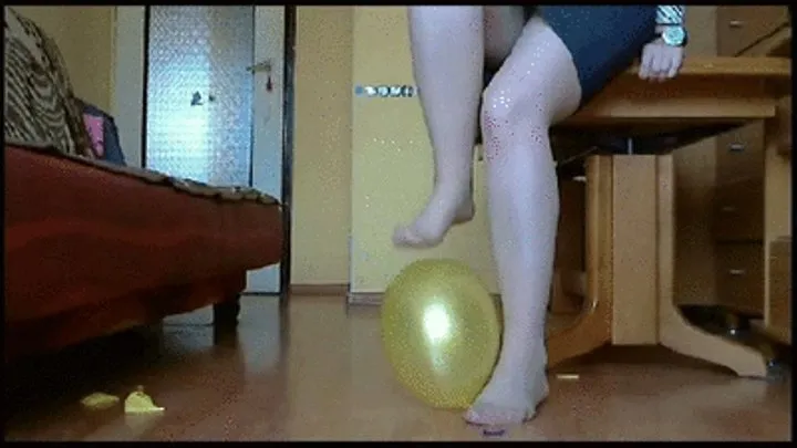 Popping balloons in pantyhose