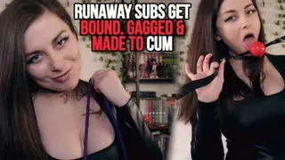 RUNAWAY SUBS GET BOUND, GAGGED, AND MADE TO CUM - ELLIE IDOL