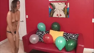 Amiee controls her balloons