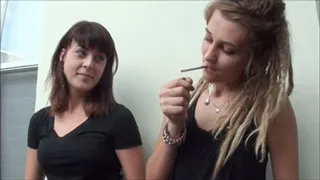 Brat Girls Salem and Andi Smoking and Ashing