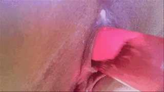 Paying with my creamy pussy-- extreme close-up