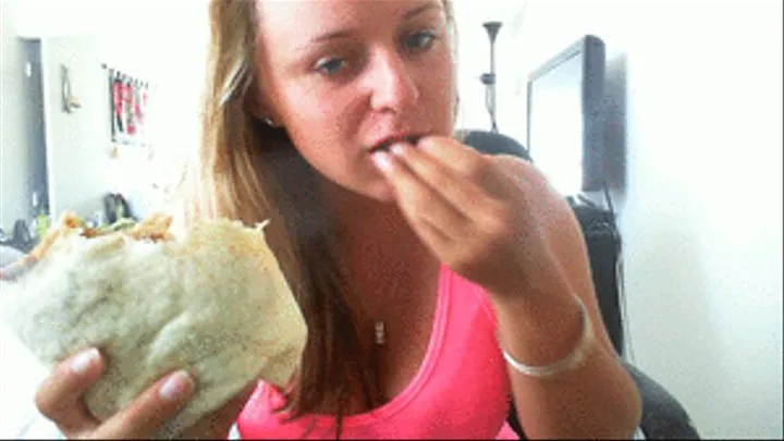 Stuffing My Face with a Burrito