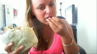 Stuffing My Face with a Burrito