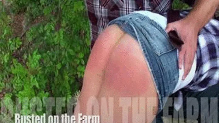 Bubble Butt Brunette Busted on the Farm -Scene 1