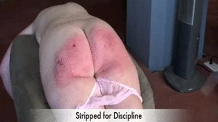 Alex Stripped for Discipline - BRUTAL BARE BOTTOM BEATING