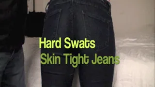 Paddle Swats on Skin Tight Jeans -Bonus Panties Down Swats