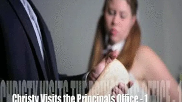 Christy Visits the Principals Office - 1 Spanked for Skipping School