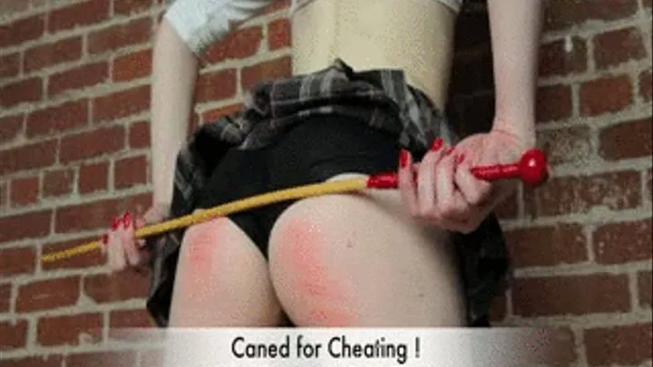 Caned for Cheating! Judy's First Cane Discipline