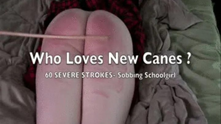 Who Loves New Canes- Sobbing Schoolgirl 60 Sever Strokes!