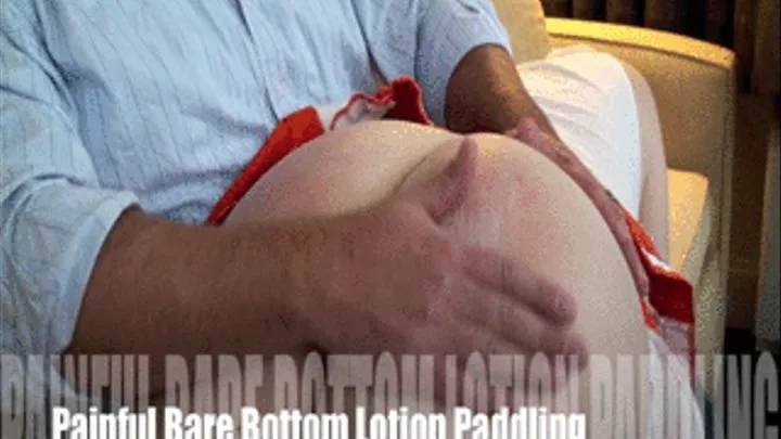 Painful Bare Bottom Lotion Paddling - Naughty Cheerleader Put in her Place