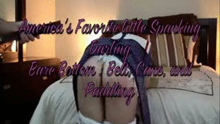 AMERICAS FAVORITE LITTLE SPANKING DARLING - BARE BOTTOM BELT WHIPPING, CANE AND PADDLING